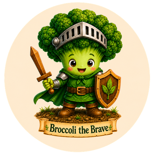 Broccoli the Brave sticker